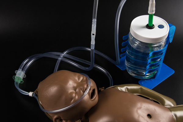 A bubble CPAP kit and NeoNatalie infant simulator